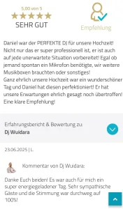 DJ Wuidara Rezension: Top vorbereitet auf jede Situation – Mikrofon und Boxen sofort bereit.
